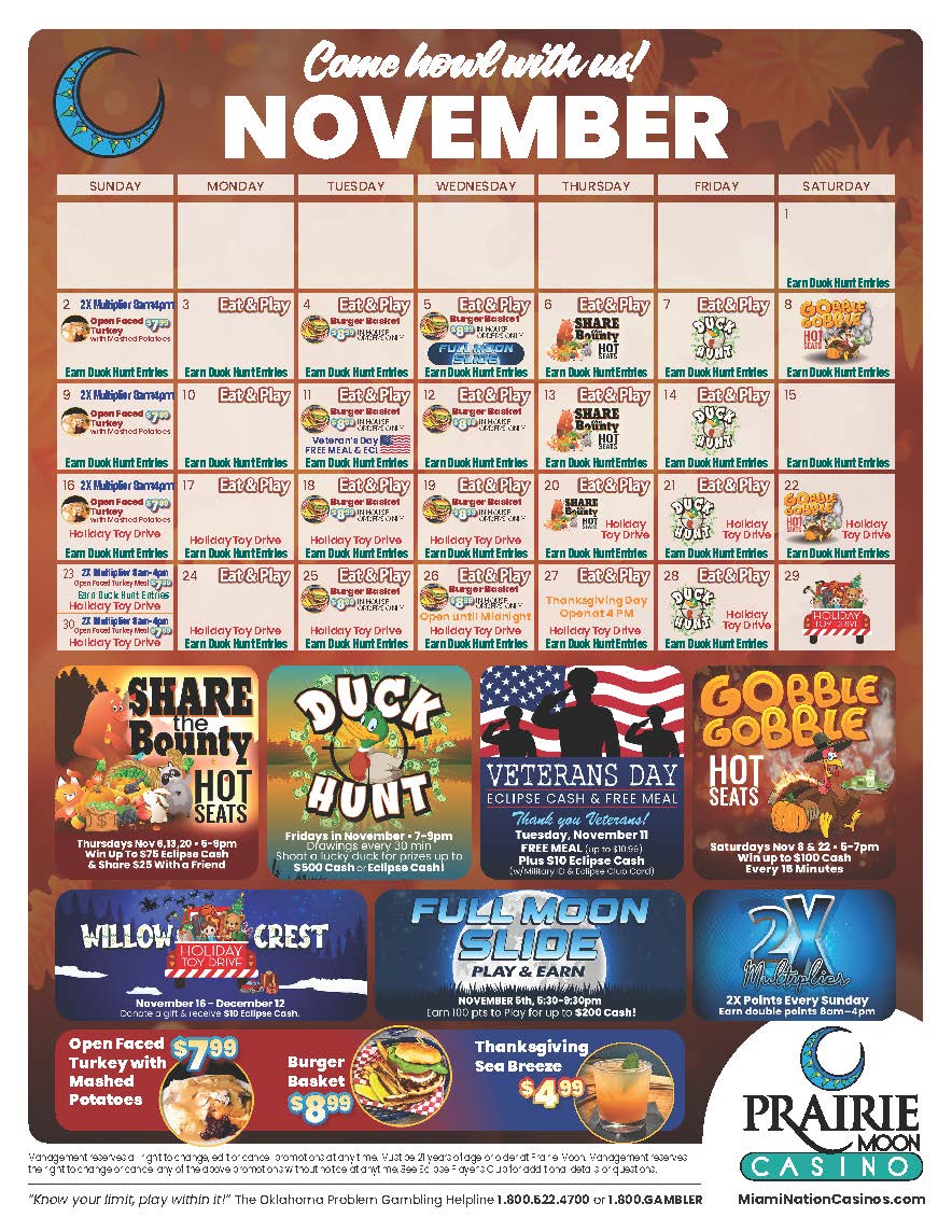 Welcome to Prairie Moon Casino – Oklahoma Casinos